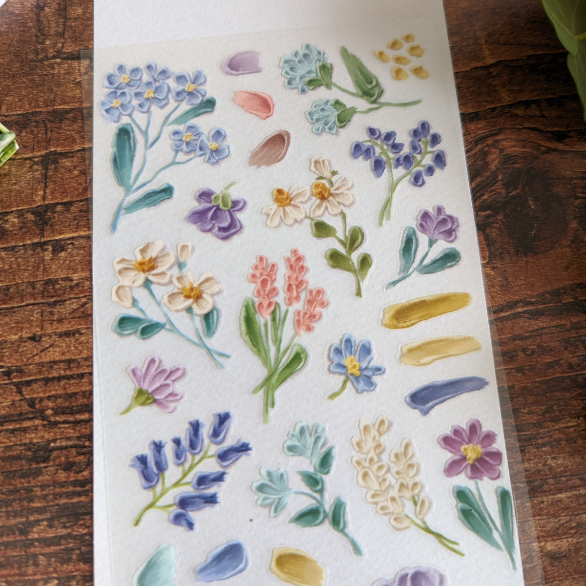 Planche de Stickers Mind Wave Fleurs Peinture à l'Huile