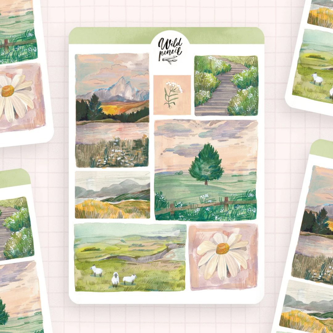 Stickers Sunrise Landscapes - The Wild Pencil