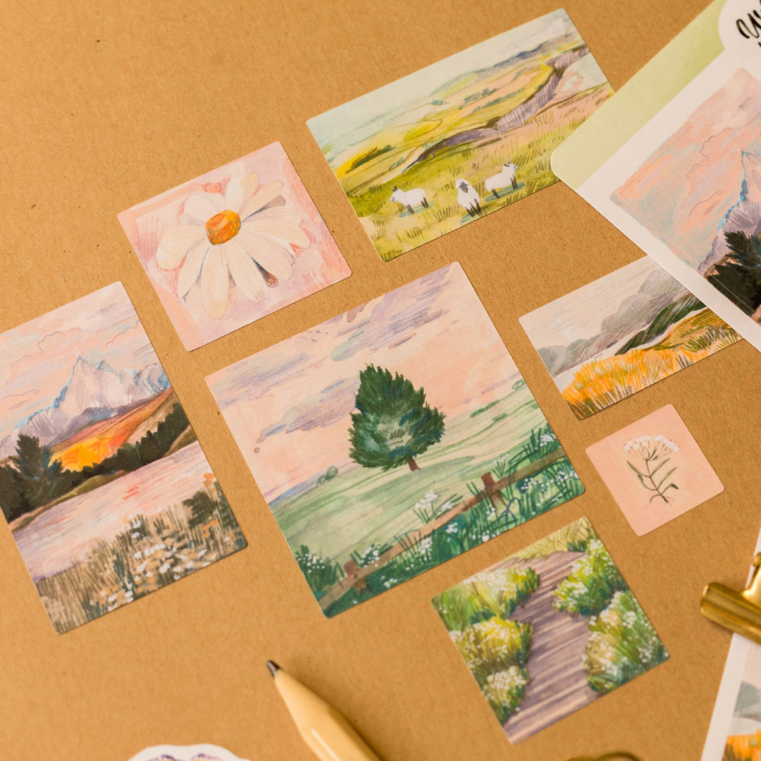 Stickers Sunrise Landscapes - The Wild Pencil