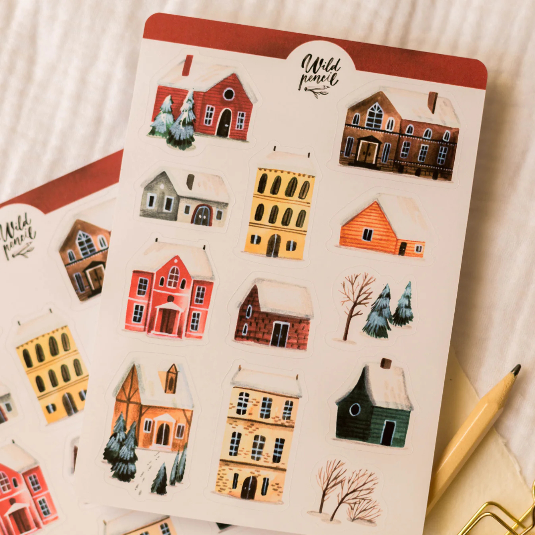 Stickers Village Enneigé - Wild Pencil