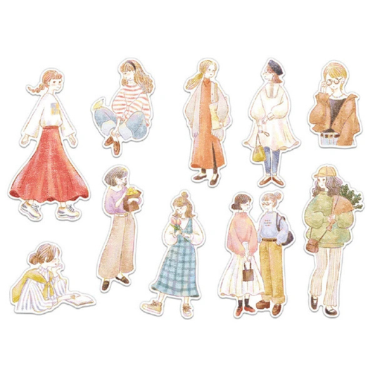 Pochette Stickers Crayon Girl Mind Wave