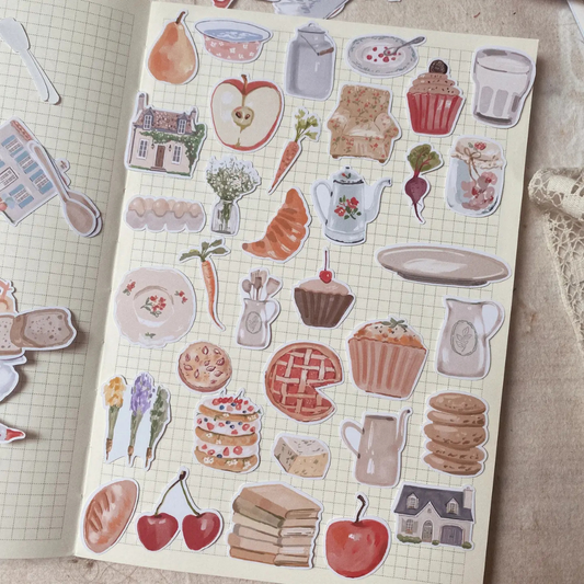 Lot de 68 stickers Cottage Chapteries