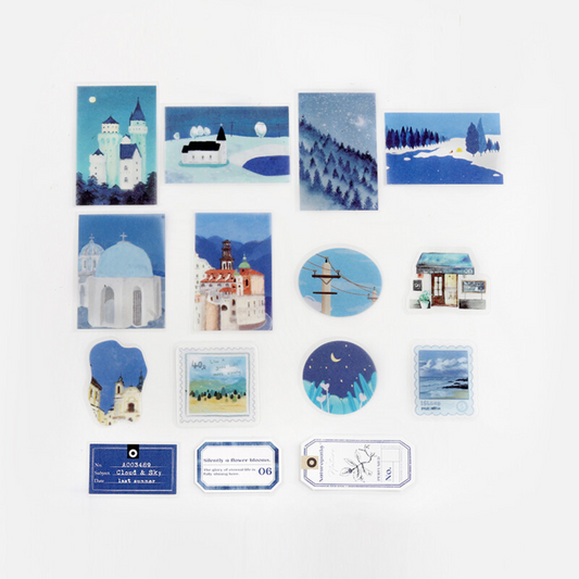 Laissez-vous tenter par une escapade sous la lune ou par une exploration des côtes d'Islande, grâce à cette pochette de 45 stickers. Chacun d'eux évoque la beauté et la magie de la nature, des nuits étoilées et des aventures en plein air.