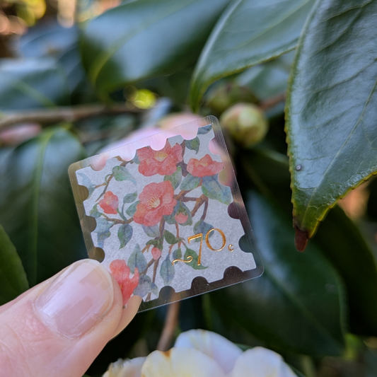 Stickers Timbres Fleurs Rouges – BGM