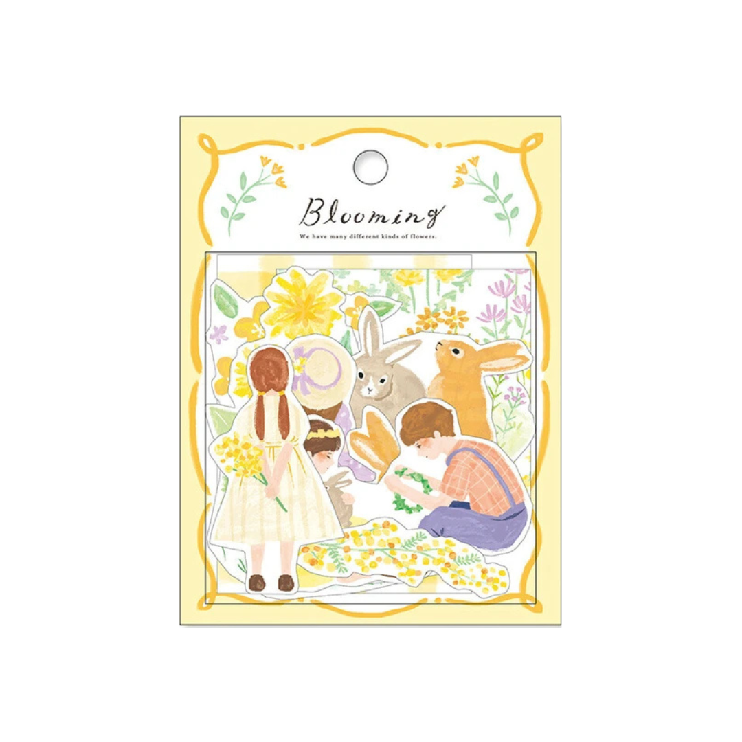 Pochette Stickers Mind Wave Floraison Jaune