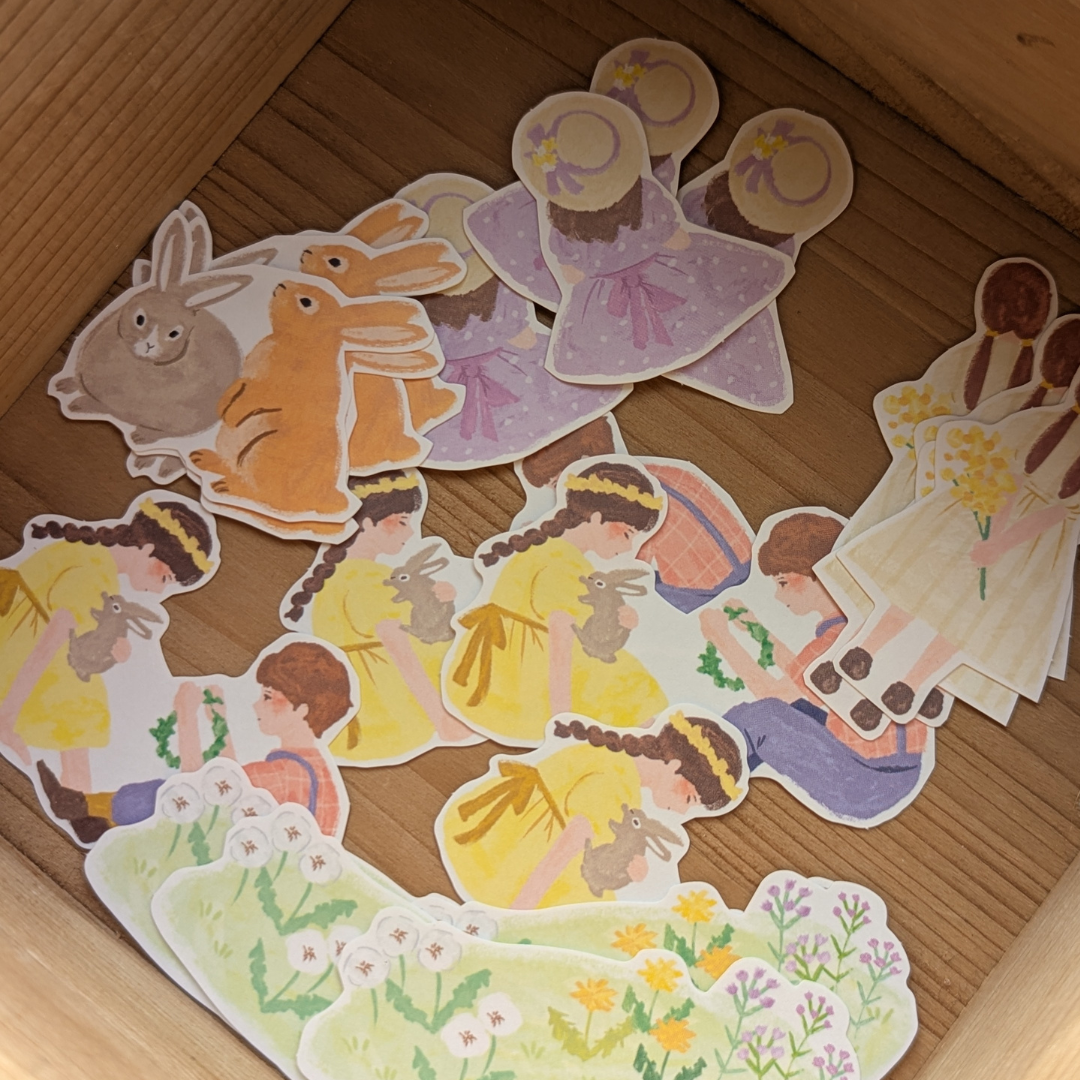 Pochette Stickers Mind Wave Floraison Jaune
