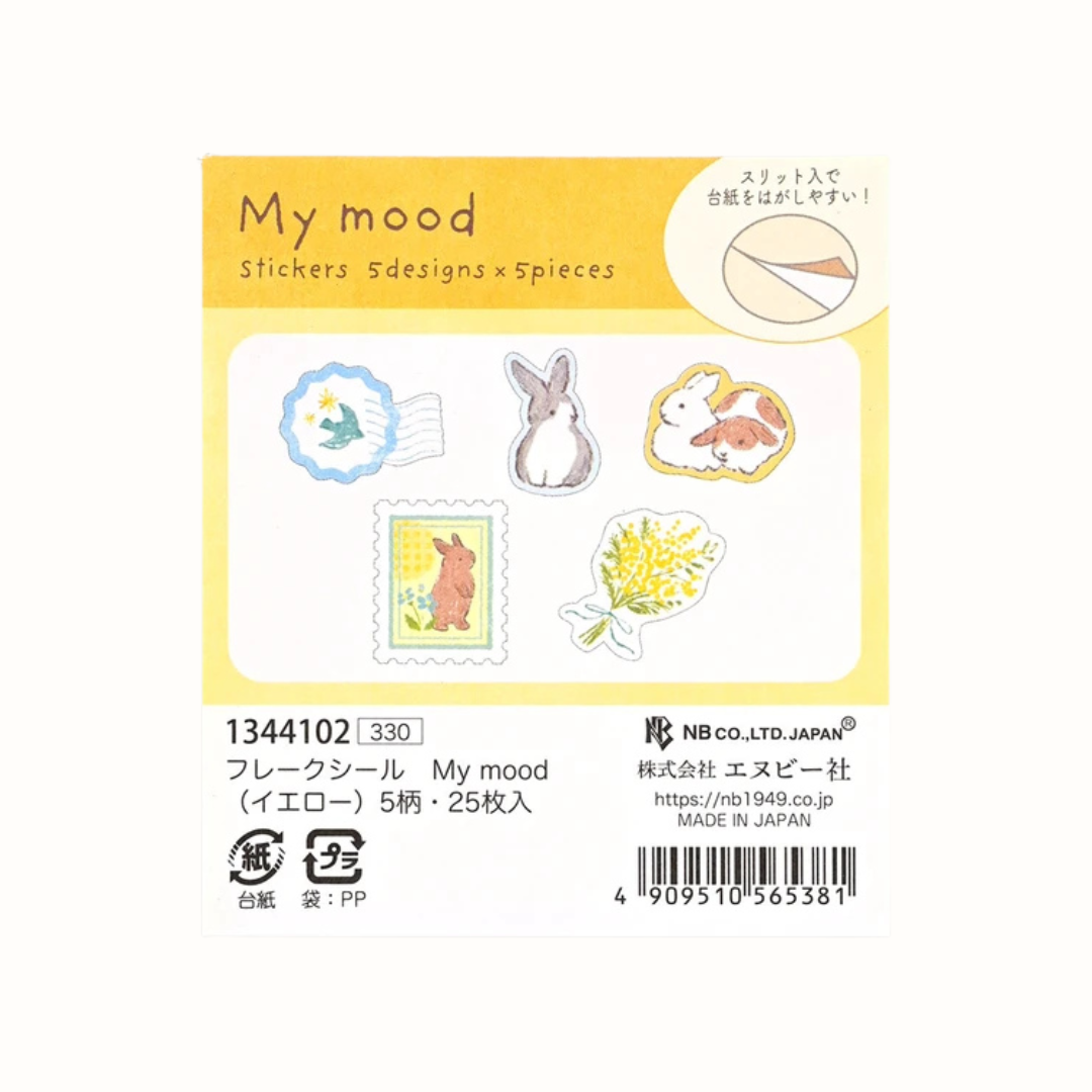 25 Stickers Nb Co. Lapins et Mimosa