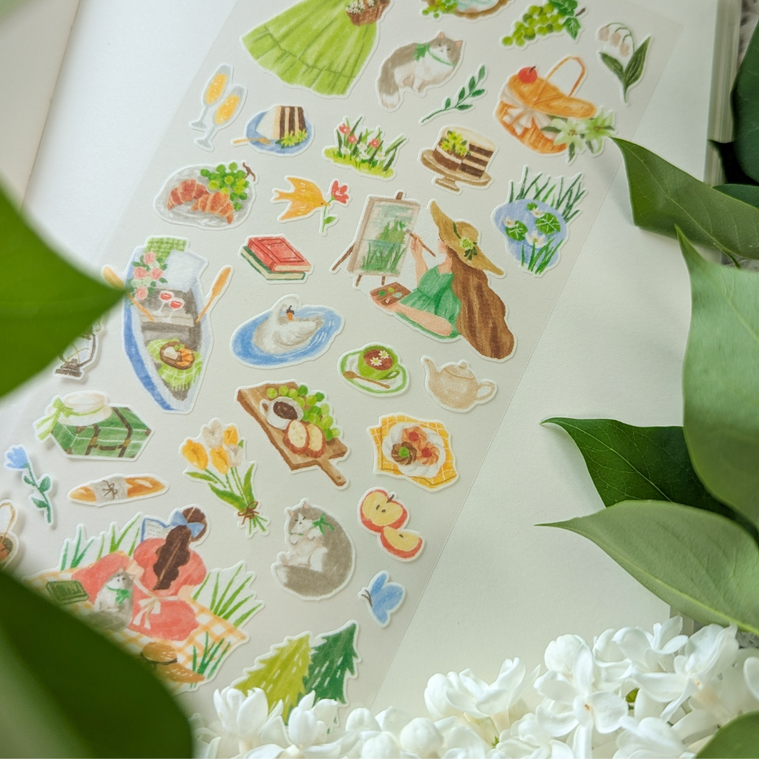 Stickers Mind Wave – Pique-nique champêtre & peinture en plein air