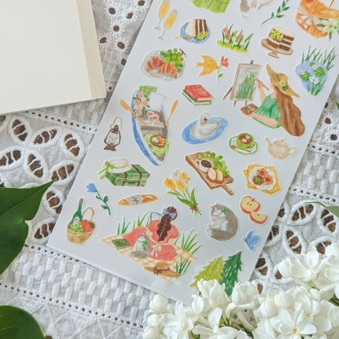 Stickers Mind Wave – Pique-nique champêtre & peinture en plein air