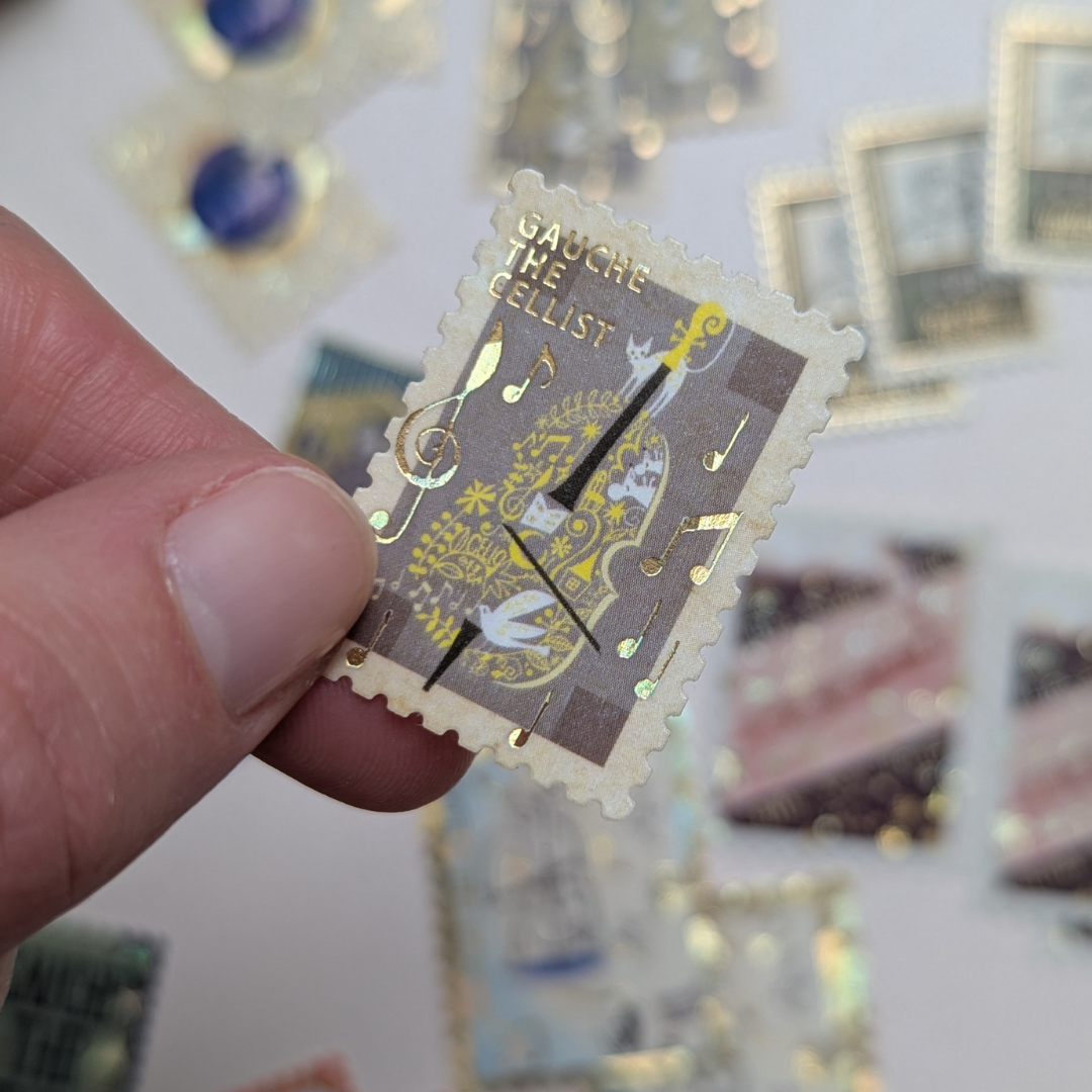 Shinzi Katoh Boîte de Stickers Timbres-Poste Le Musicien