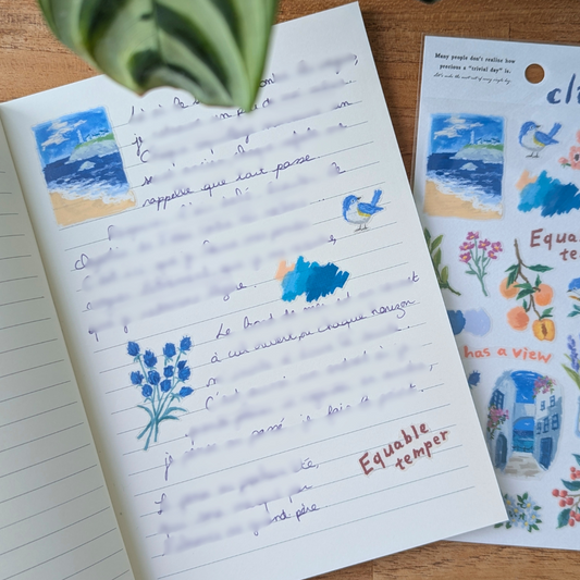 Planche de 18 Stickers Japonais Bord de Mer