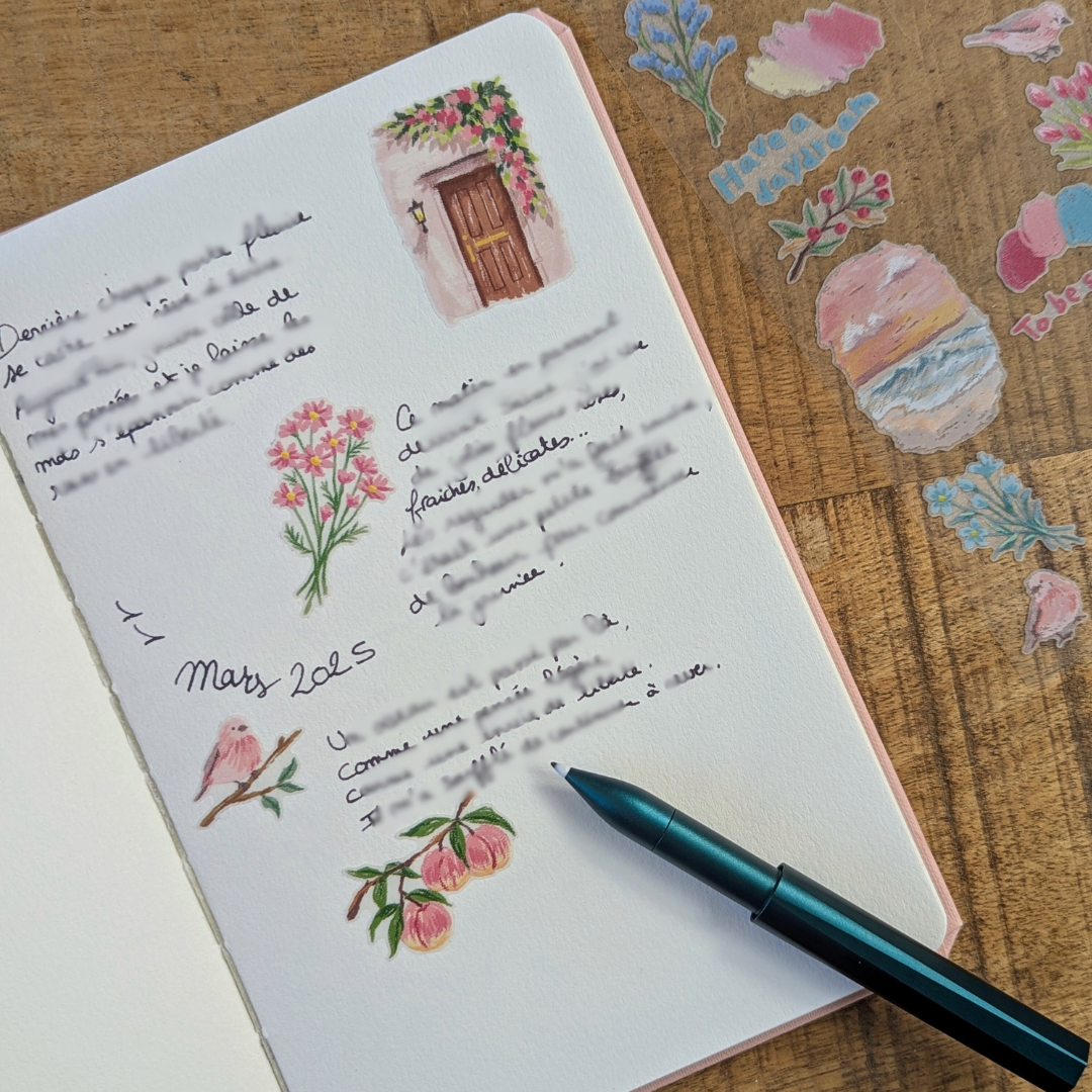 Planche de 18 Stickers Japonais Doux Rêves