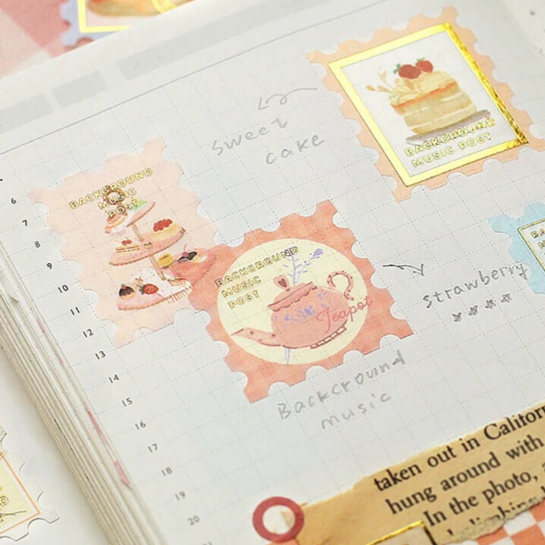 Stickers Timbres Tea Time - BGM