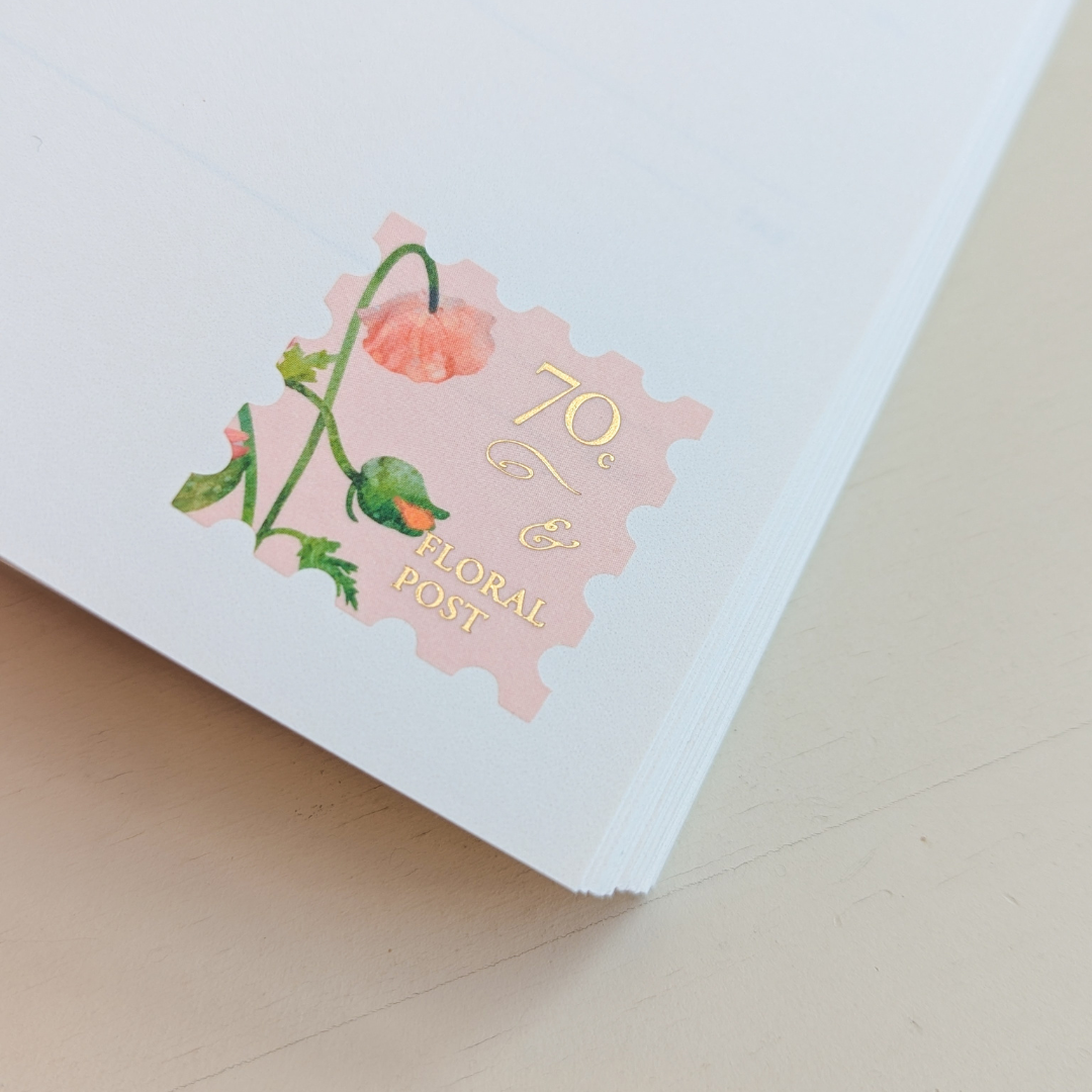 Stickers Timbres Fleurs Rouges – BGM