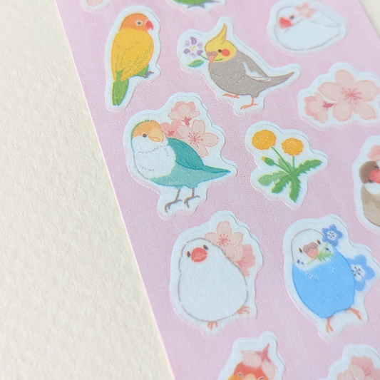 Planche de Stickers Oiseaux Nb Co.