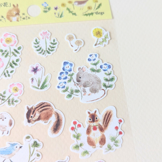 Planche de Stickers Petits Animaux du Printemps
