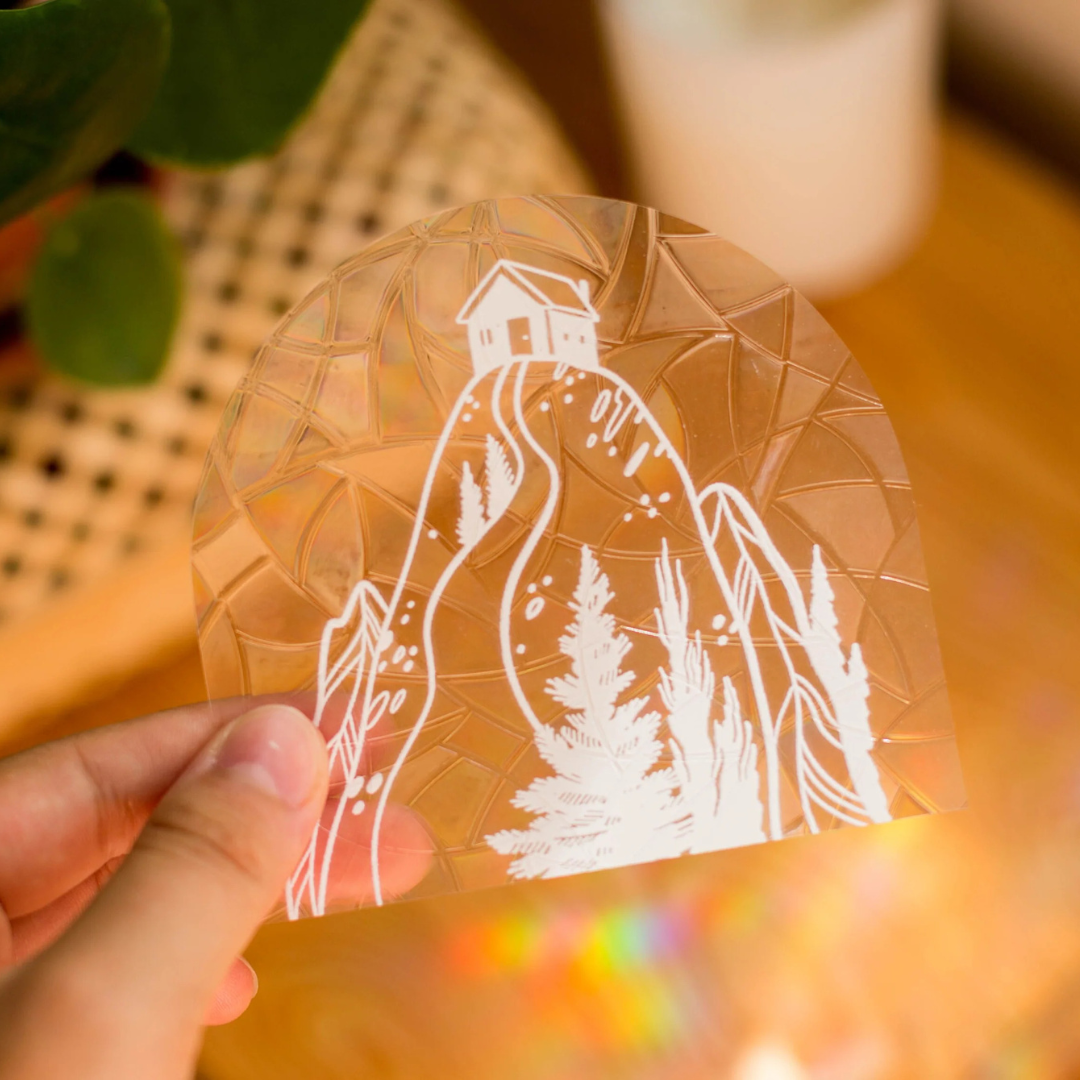 Autocollant Attrape-Soleil Maison sur la Colline - The Wild Pencil
