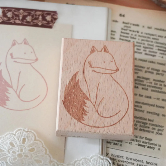 Tampon en Bois Renard - Note & Wish