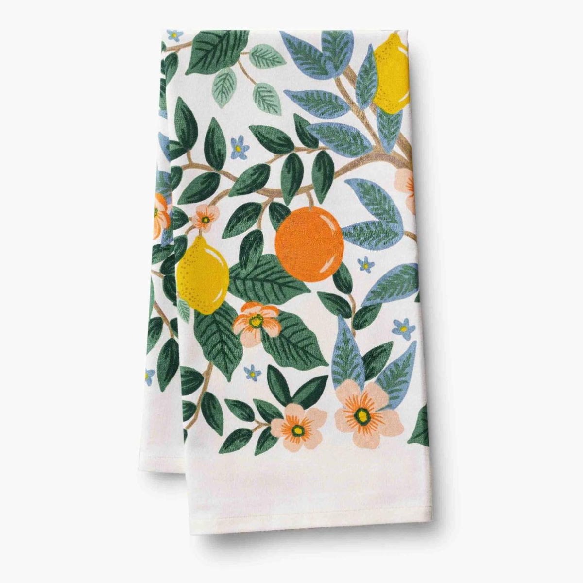 Les illustrations de ce torchon 100% coton mettent en lumière la créativité d'Anna Bond. Des agrumes aux couleurs éclatantes et des fleurs d'orangers sont mis en scène. Ces illustrations ajoutent une touche artistique à votre cuisine.