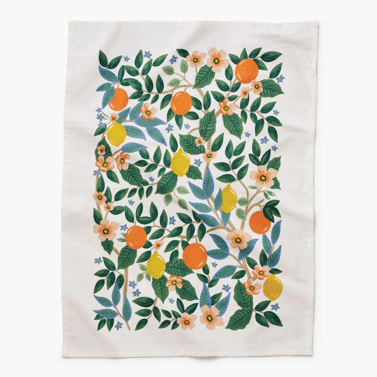 Les illustrations de ce torchon 100% coton mettent en lumière la créativité d'Anna Bond. Des agrumes aux couleurs éclatantes et des fleurs d'orangers sont mis en scène. Ces illustrations ajoutent une touche artistique à votre cuisine.