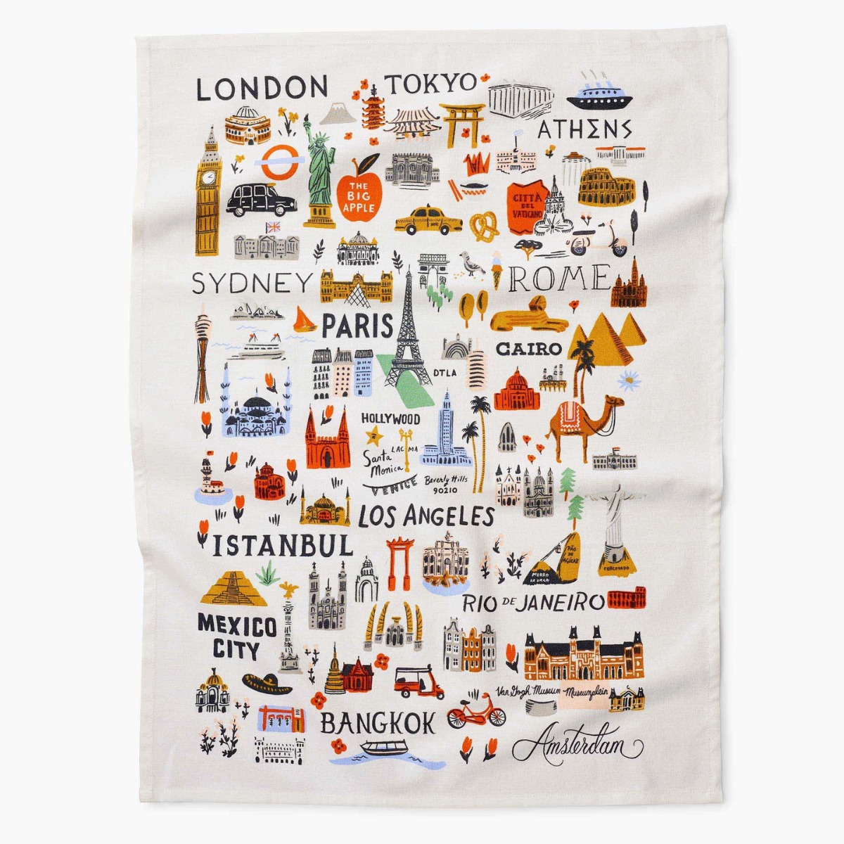 De Paris à New York, de Tokyo à Rome, ce torchon vous transporte instantanément vers des destinations lointaines. C’est un accessoire de cuisine qui transforme les tâches ménagères en un jeu amusant pour les plus jeunes.