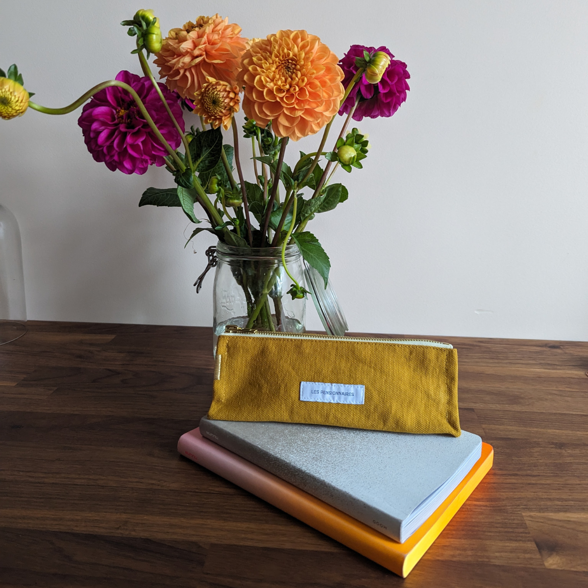 Trousse De Maquillage En Toile De Coton Bio Jaune Safran