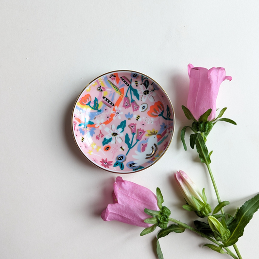 Vide-Poches en Porcelaine Jardin de Papillons