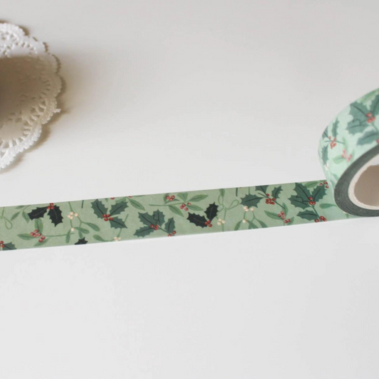 Le motif de houx et de gui évoque instantanément l'esprit de Noël et apporte une ambiance festive à toutes vos créations.