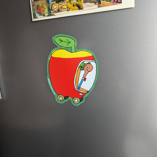 Aimant Apple Car Lowly Worm - Richard Scarry