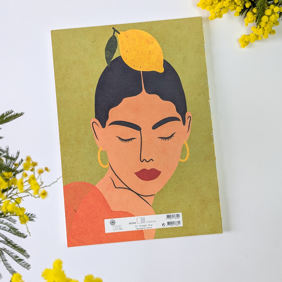 Pascale Éditions – Cahier A4 Frida – Pages Lignées & Blanches