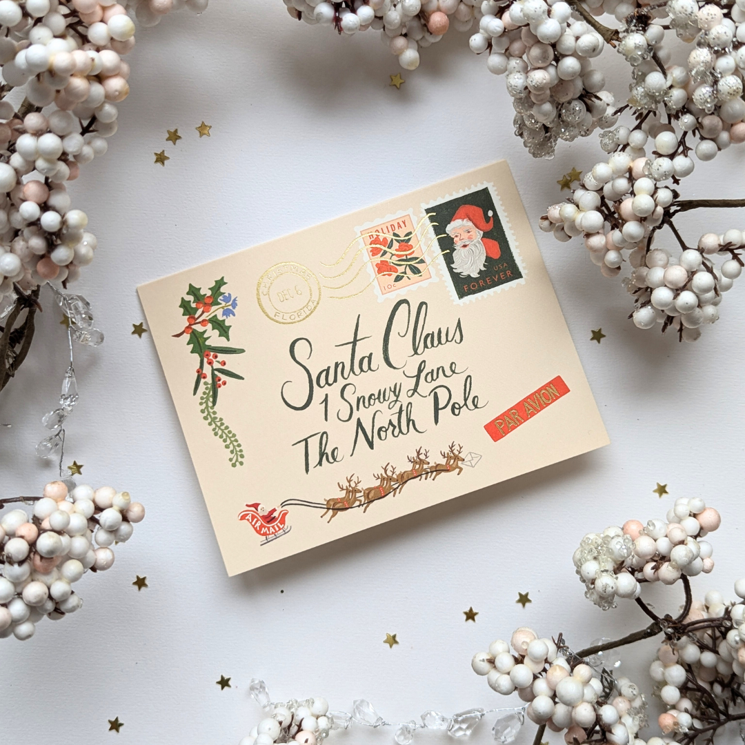 Carte De Voeux Courrier Pour Le Père Noël