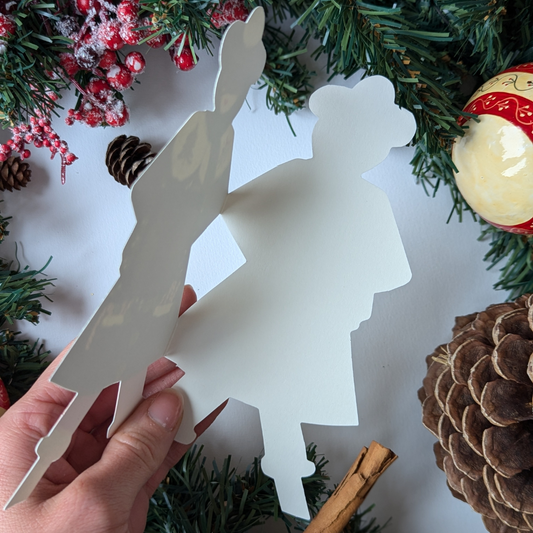 Carte de Noël Personnage aux Graines de Menthe Poivrée