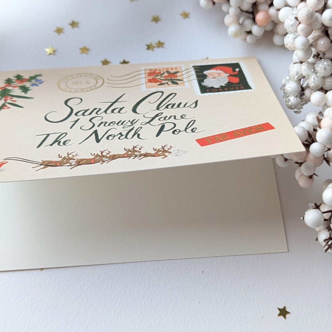 Carte De Voeux Courrier Pour Le Père Noël