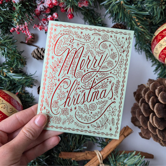 Carte De Noël Merry Christmas