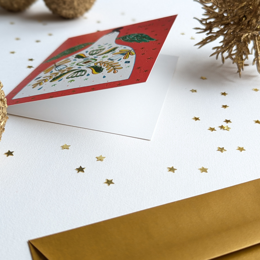 Carte de Noël Ange Doré