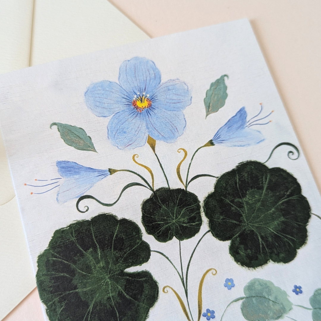 Carte Feuilles de Géranium Flora Waycott