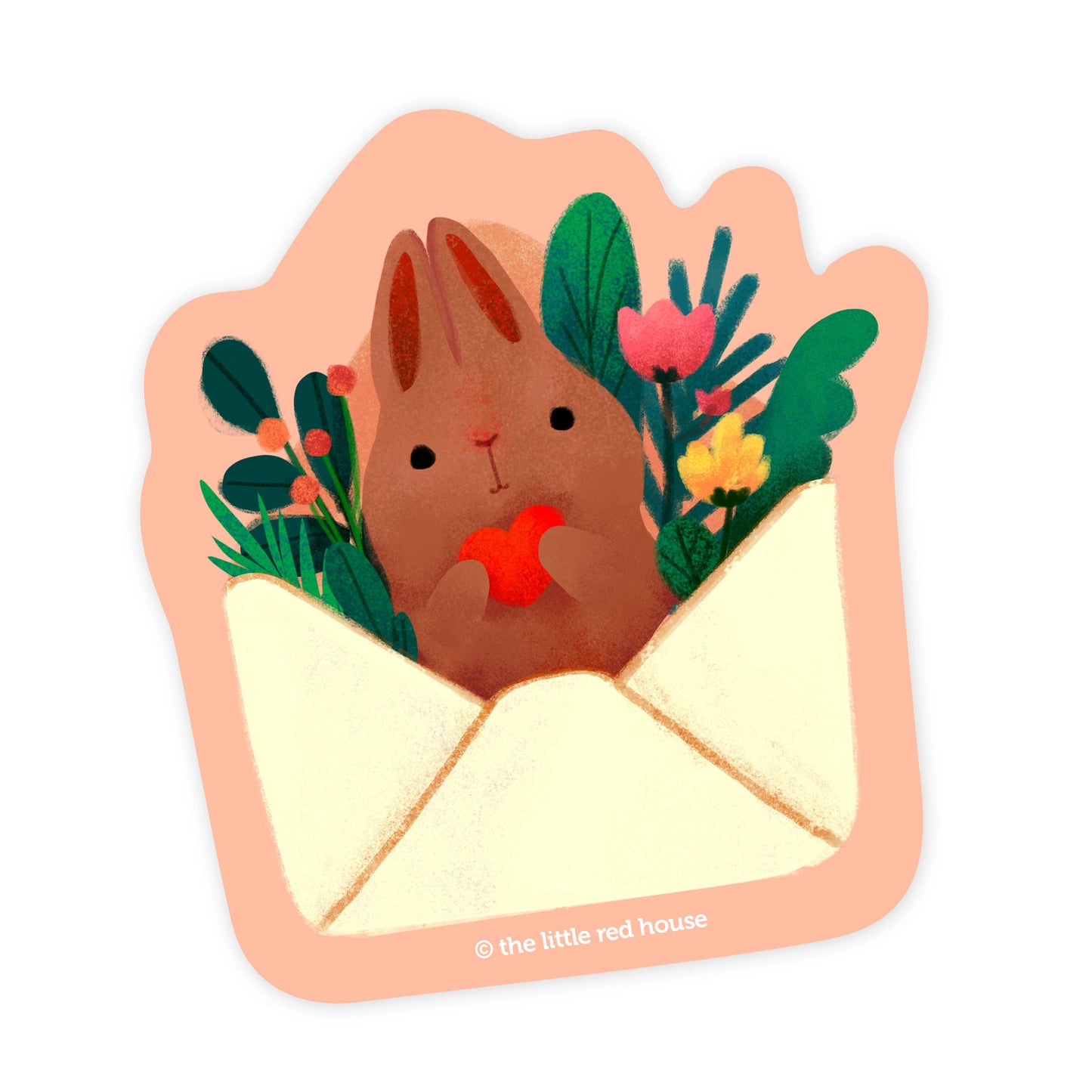 Autocollant Vinyle Brown Bunny Mail - The Little Red House