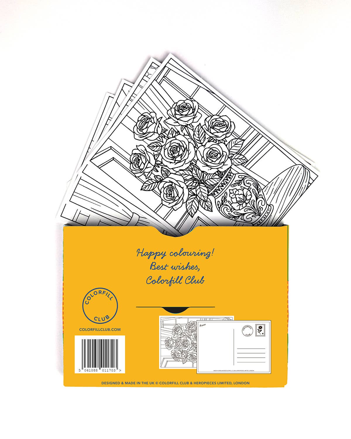 Ensemble de cartes postales à colorier Fleurs