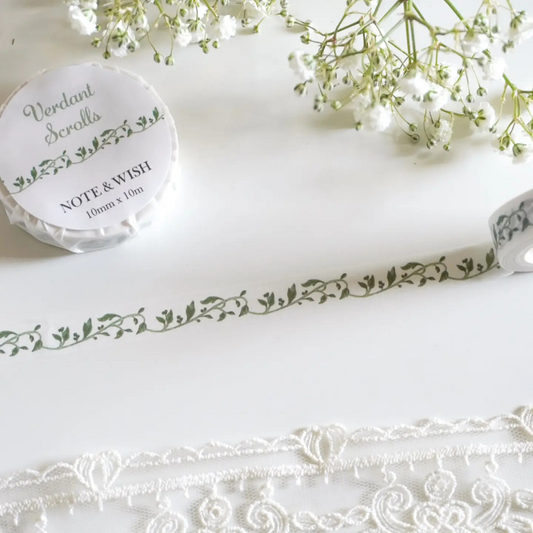 Masking Tape Feuillage Enchanté - Note & Wish