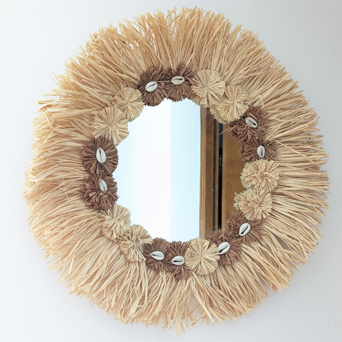 Miroir en Raphia Artisanal