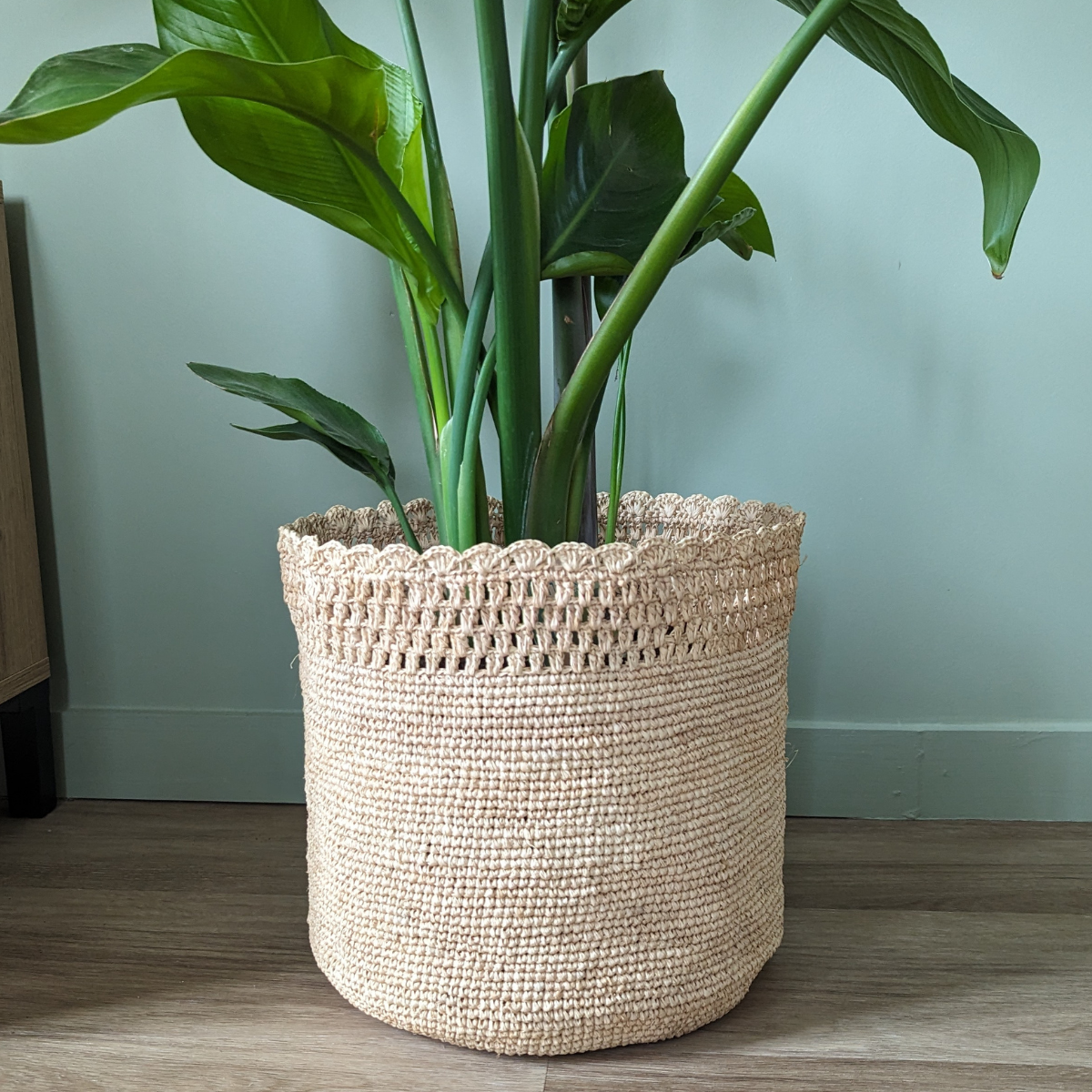 Cache-Pot En Raphia Eléanore