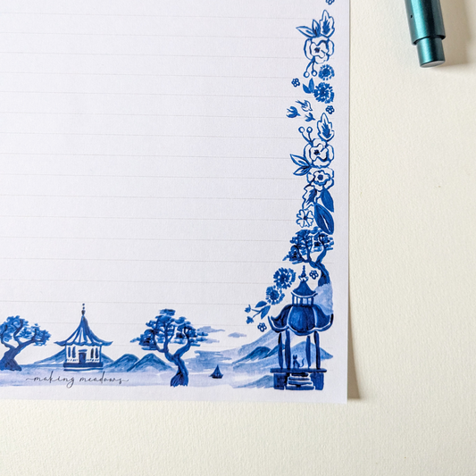 Ensemble de 20 Feuilles A4 et 10 Enveloppes - Un songe en Asie