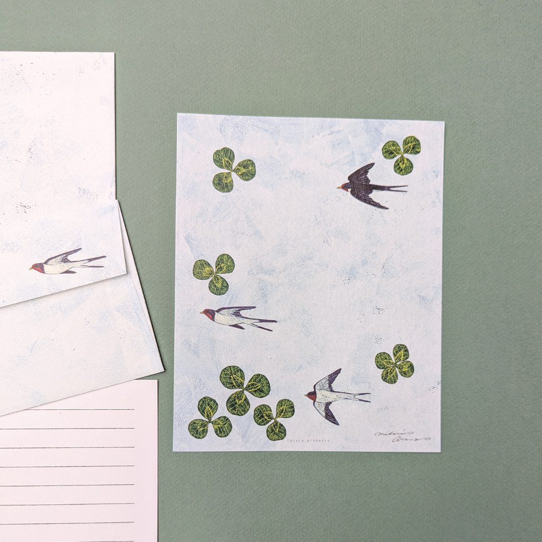 Set de Correspondance Hirondelles - Midori Asano