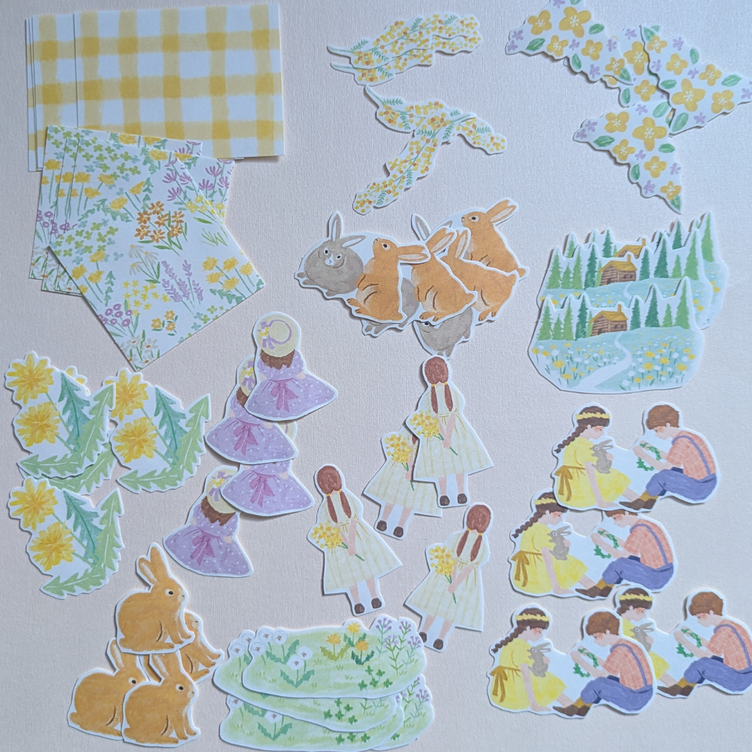 Pochette Stickers Mind Wave Floraison Jaune