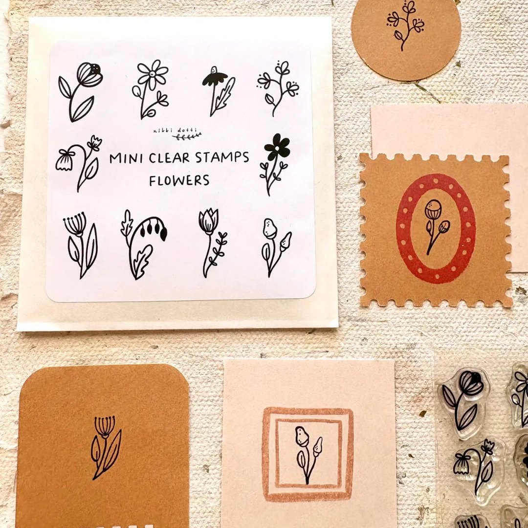 Mini set de tampons Fleurs