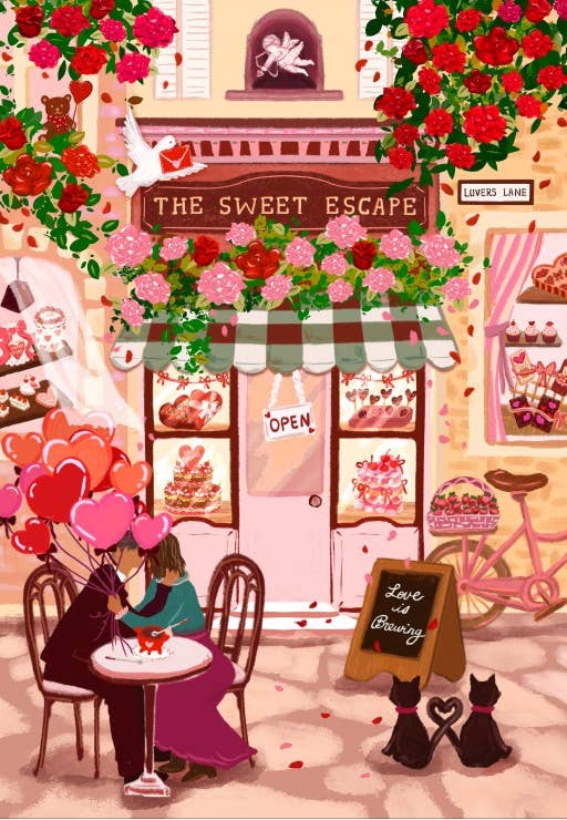 Puzzle 1000 Pièces Café de la Saint-Valentin