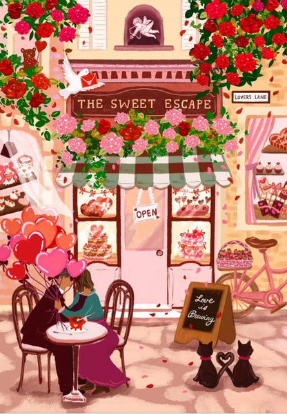Puzzle 1000 Pièces Café de la Saint-Valentin