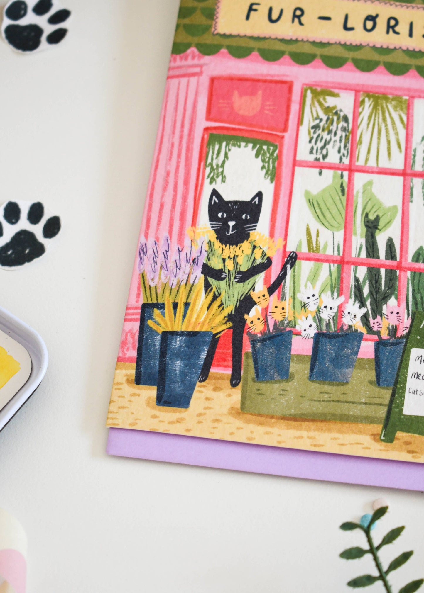 Carte Chat Fleuriste Niaski
