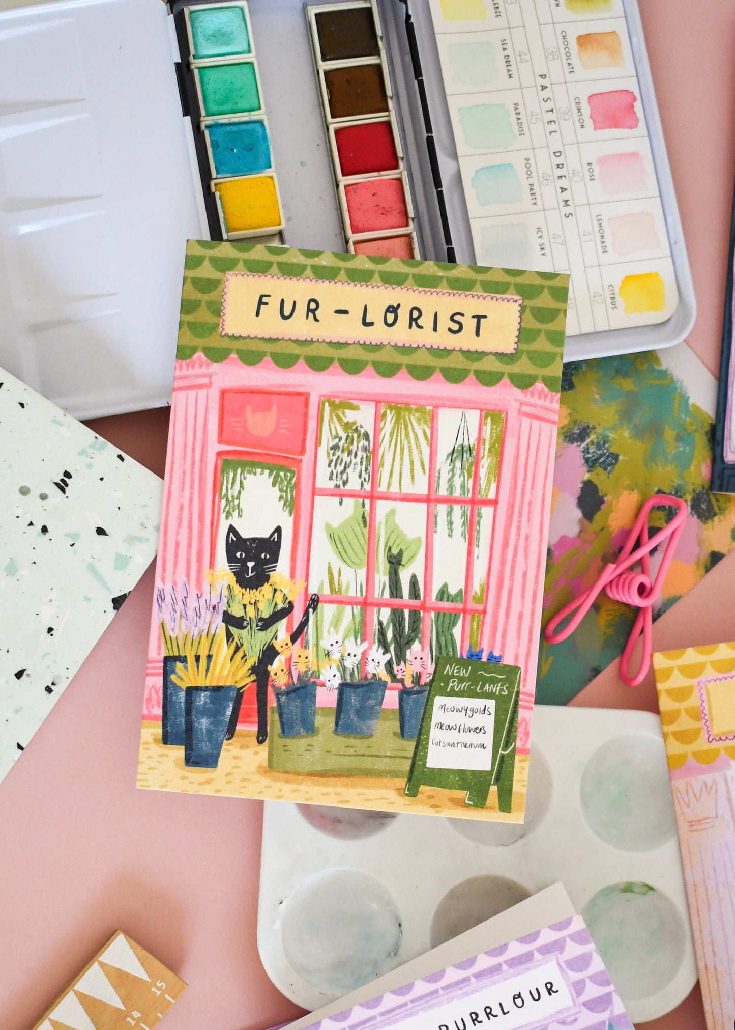 Carte Chat Fleuriste Niaski