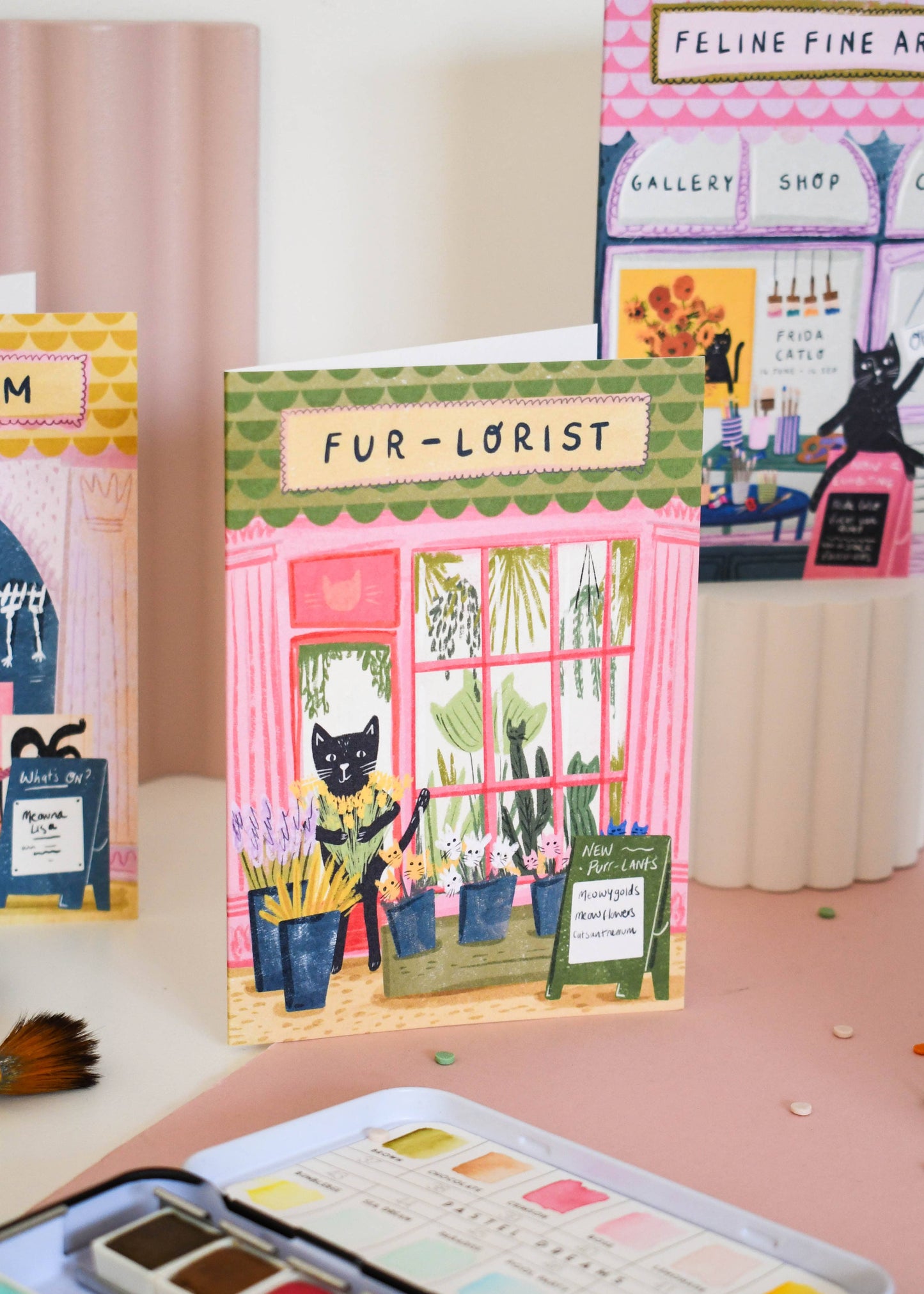 Carte Chat Fleuriste Niaski